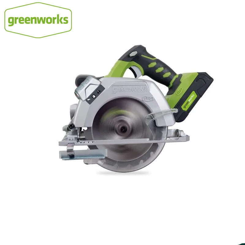 Пила циркулярная Greenworks компактная 6 1/2 дюйма 24 В 165 мм 18 т|Электрические пилы| |