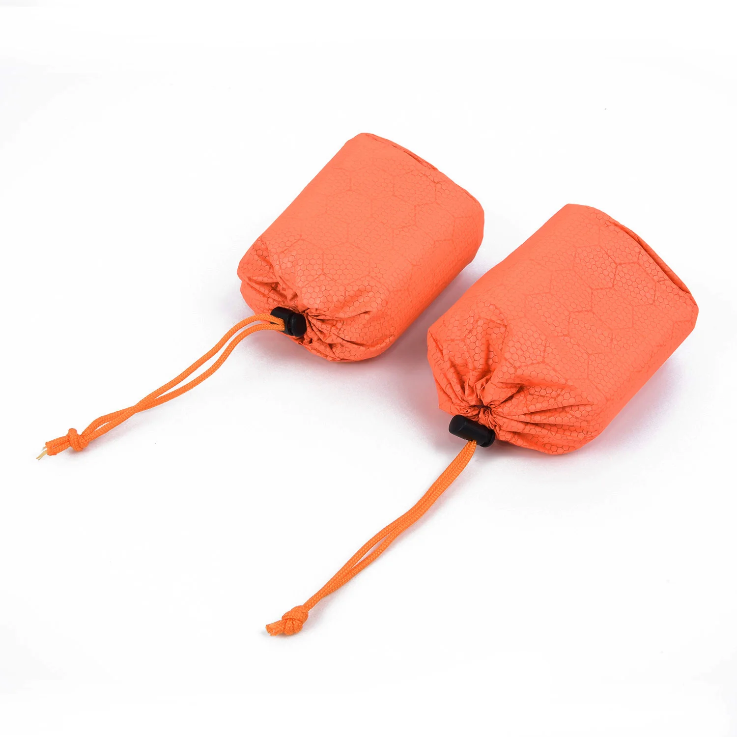 

2 Pcs Emergency Sleeping Bag Portable Thermal Waterproof Outdoor Survival Camping Picnic Pad Orange Travel
