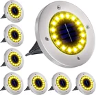 Новый 15 шт солнечный садовый светильник s 4 светодиодный солнечный наземный светильник s Водонепроницаемый светильник подземный детектор обнаружения ландшафтный светильник s для лужайки путь