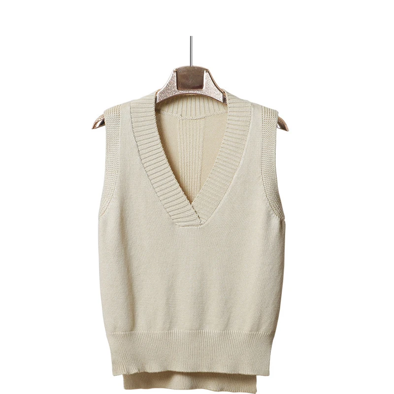 Women Knitted Sweaters Korean Style Sleeveless Vest Pullover Women's Sweater Jumpers Abrigos Mujer Invierno 2022 Sweter C8998 | Женская
