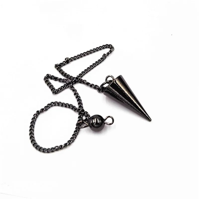 2.3 cm black Подвеска в виде пирамиды, металлические конусы, маятниковые часы, изготовлены из медных маятников, маятниковые маятники для придания кулонов ведьмы, радиестезии - Окраска металла: 2.3 cm black