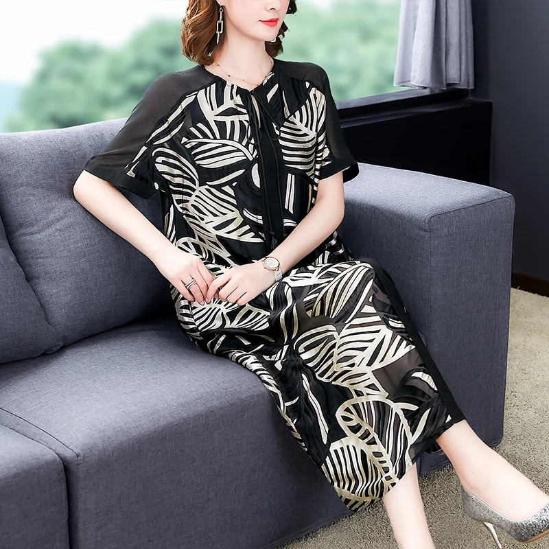 Женское винтажное платье миди с цветочным принтом большого размера|Женские