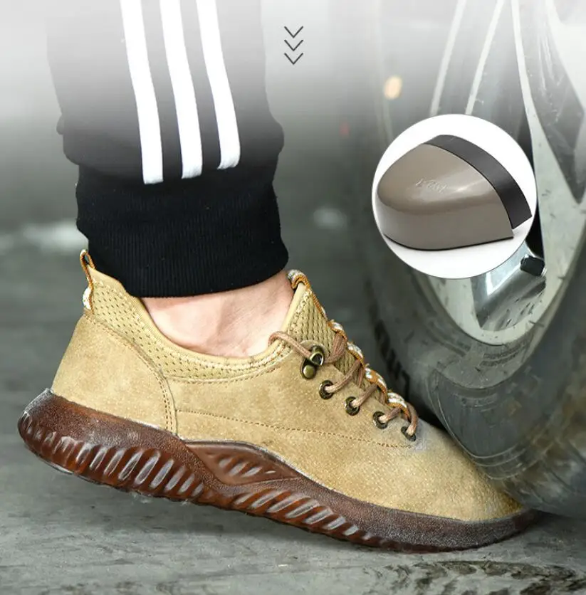 CS704 Для мужчин Сталь носок Кепки защитные ботинки из натуральной кожи цвет черный