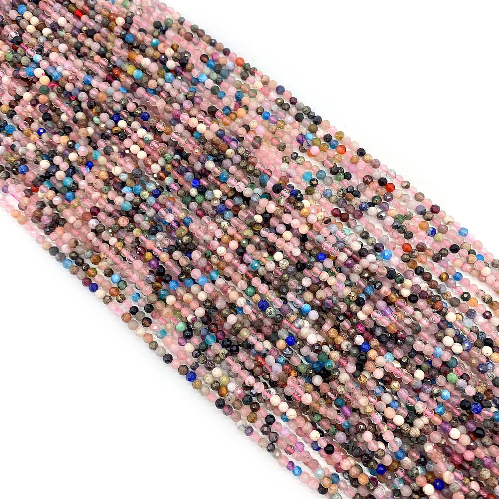 

Natural Stone Beads Matte Color Agate Crystal Round Facets for Jewelry Making DIY Bracelet Necklace Accessories 2/3/4 mm