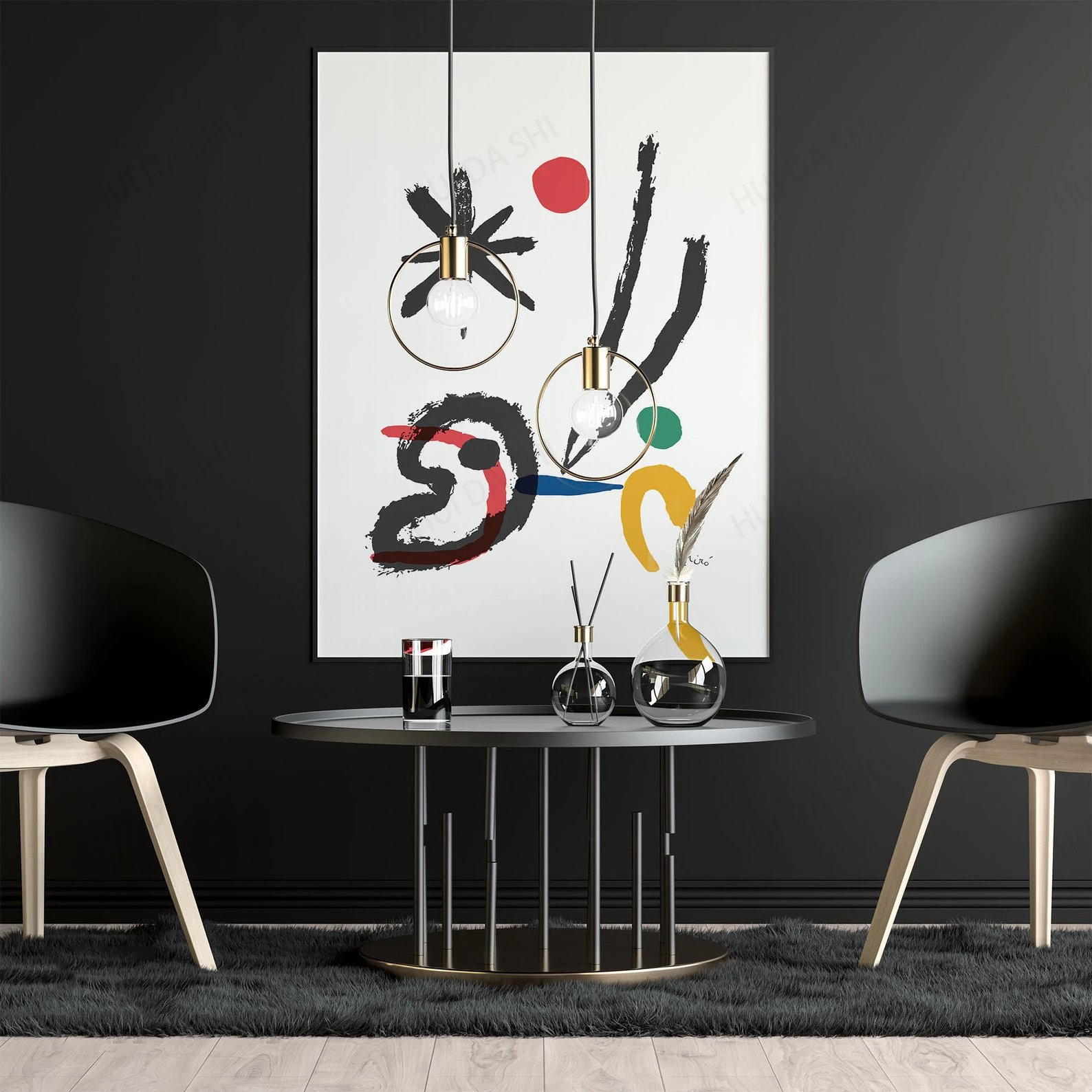 Литограф Джон Миро настенное искусство с печатью абстрактная Художественная