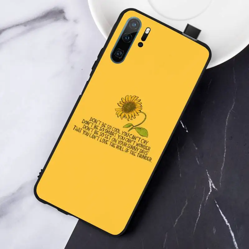

Beautiful yellow sunflower pattern Phone Case For Huawei honor Mate P 10 20 30 40 Pro 10i 9 10 20 8 x Lite