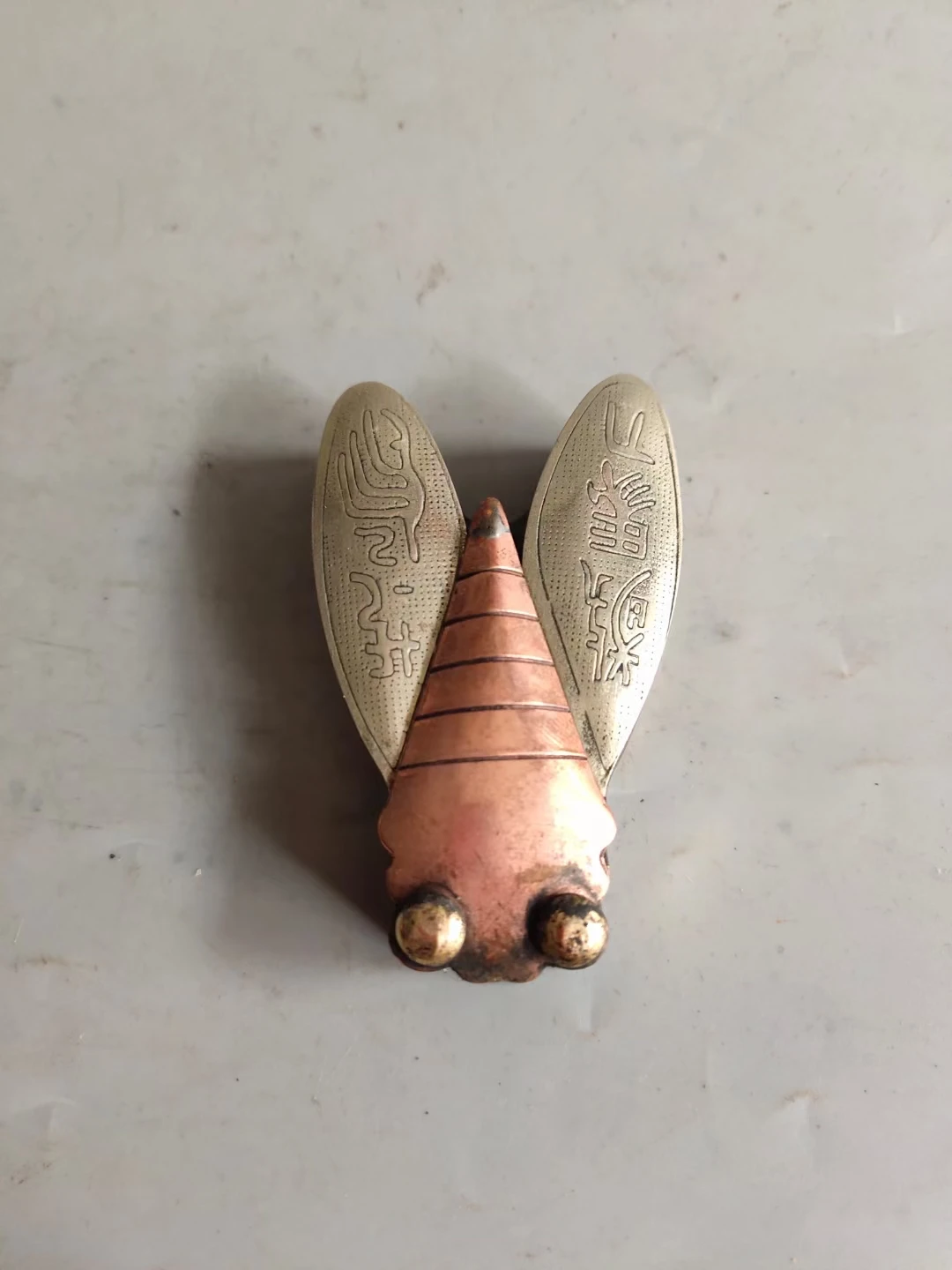 

Copper Knowing Insect Animal Statue Sculpture Model Decoration Decoration Living Room Antique Old Collection Exquisite