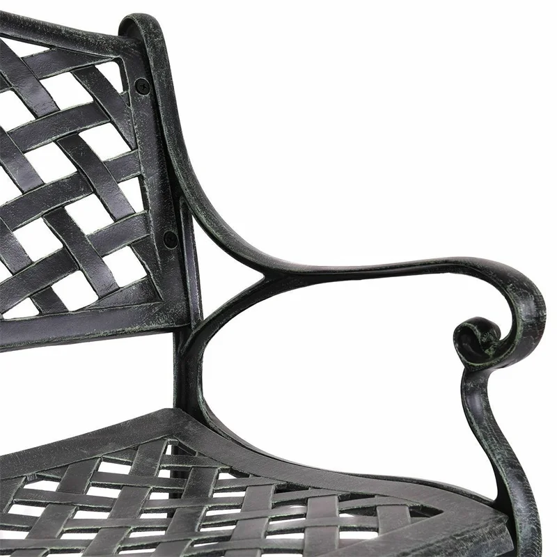 

40" Outdoor Aluminum Antique Garden Patio Bench Outdoor Furniture High Quality Neoclassical Durable Sturdy Garden Chairs OP3142