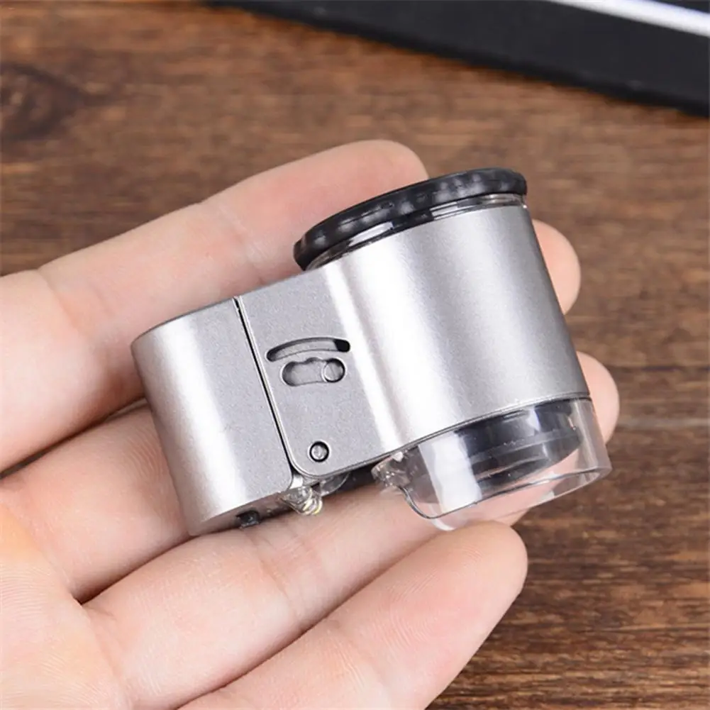 50X LED Mini Microscope Jewelry Magnifying Glass Loupe 9882A | Инструменты