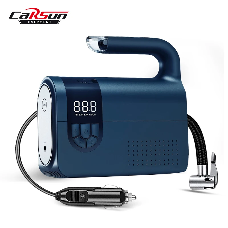 Tire Inflator Air DC12V Portable Tire Inflator With Digital Display Electric Tire Pump With Handle Air Pump For Car Tire Bicycle