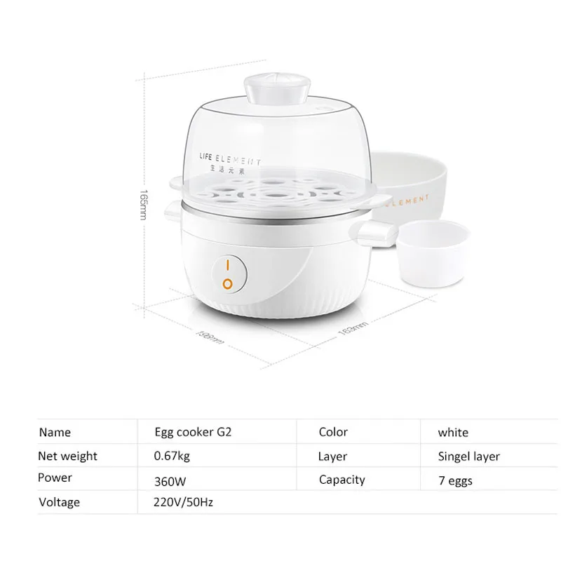 Multifunction Egg Cooker Mini Breakfast Egg Machine Automatic Power Off Anti-dry Egg Boiler Cooker Steamer For Home Kitchen