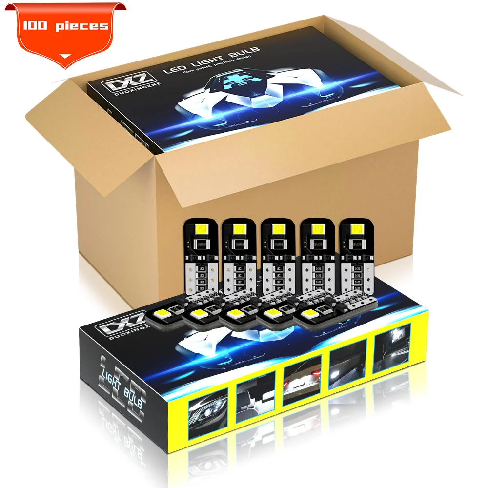 DXZ 100 шт. W5W 168 194 T10 светодиод Шина CAN свет лампы 6000 К белый для салона Купол Карта