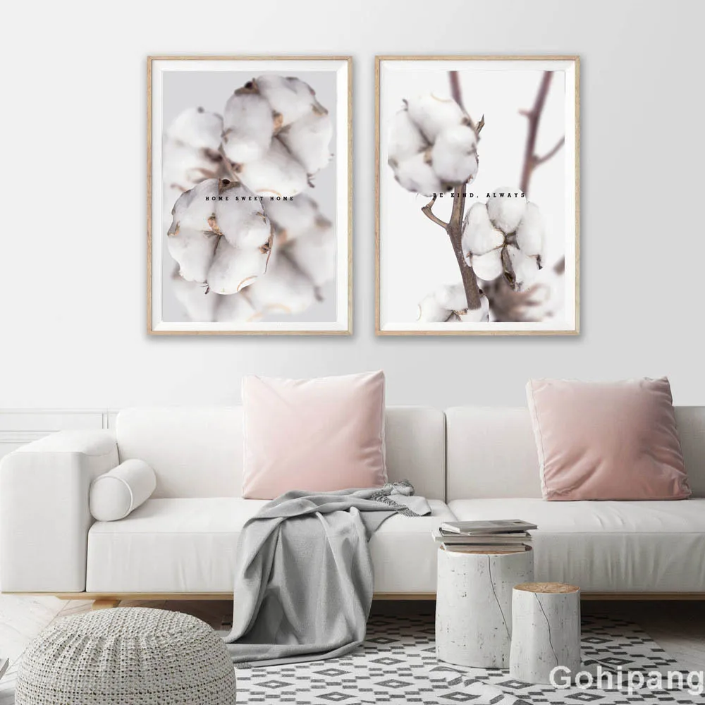 Картина на холсте цветы из хлопка|Рисование и каллиграфия| |