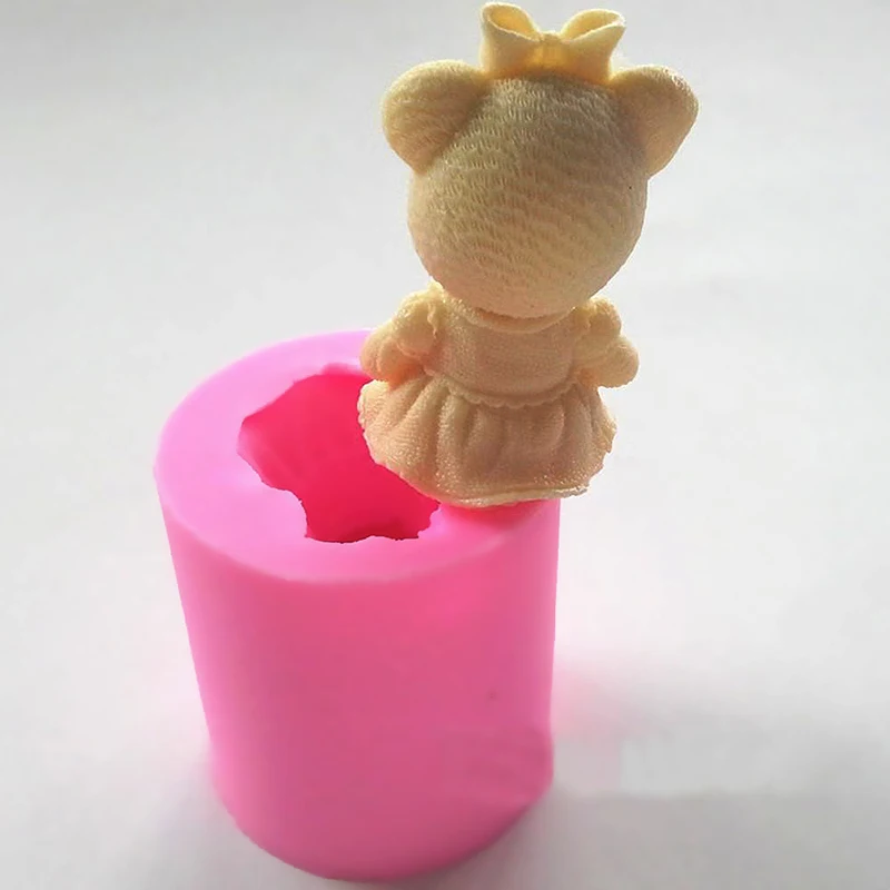 3D в виде милого медведя для мальчиков и девочек силиконовая форма мыла