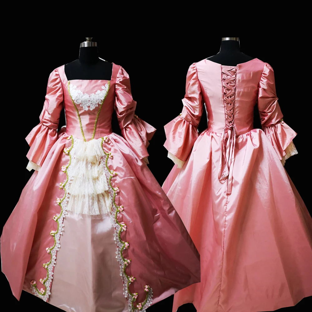 Новинка 2020 розовые винтажные костюмы 18-го герцогиня ретро средневековое