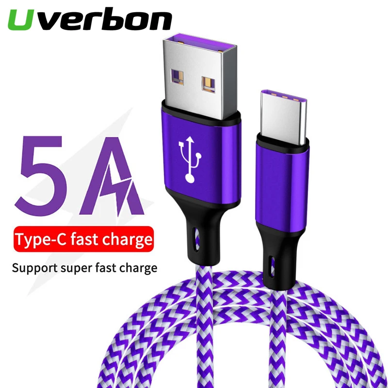 5А Type C кабель USB Type-C супер быстрое зарядное устройство для передачи данных Huawei Mate