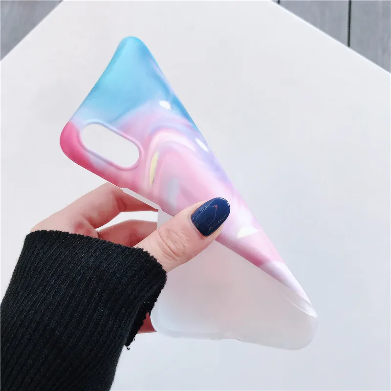 FLYKYLIN Ретро Чехол для iphone XS Max XR X 6 S 7 8 Plus задняя крышка розовый зеленый градиентный