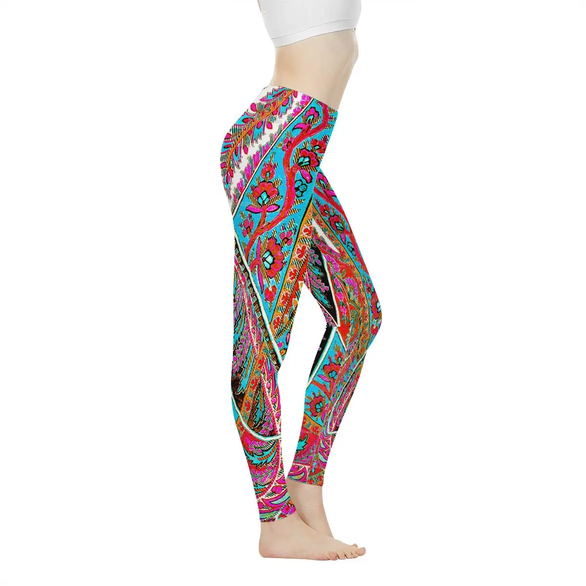 THIKIN сексуальные высокая талия для йоги спортзала бесшовные леггинсы Ретро стиль