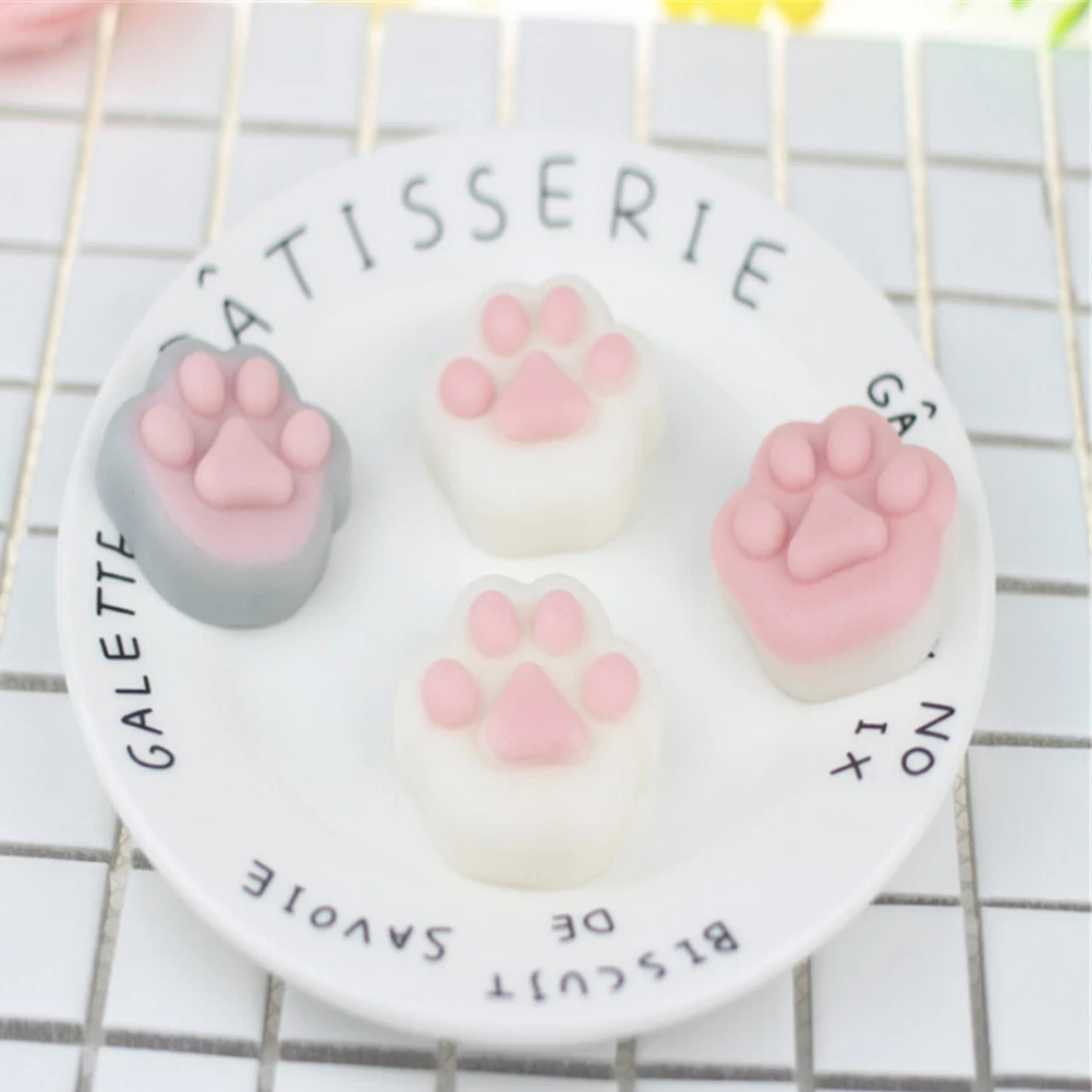 

Japan Mochi Squishy Cat Claw Footprint Kawaii Animal Slow Rising Phone Strap Bread Toy For DIY Phone Case