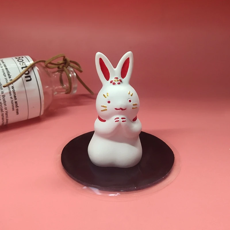 

N58F Blessing Rabbit Candle Epoxy Resin Mold Aromatherapy Plaster Soap Silicone Mould DIY Crafts Jewelry Ornaments Casting