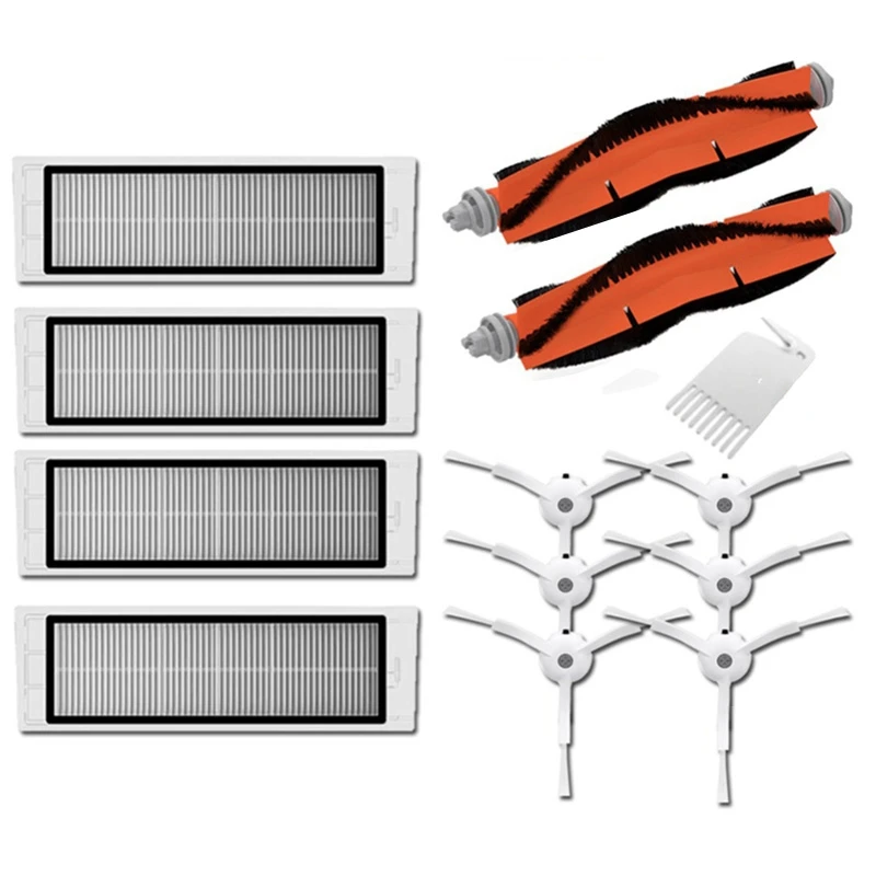 

Запчасти для робота-пылесоса Xiaomi Roborock S50 S51 S5, моющийся фильтр НЕРА, основная и боковые щетки