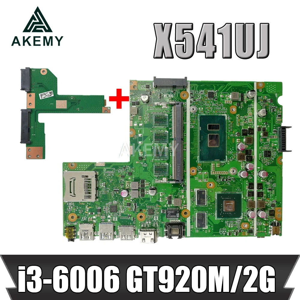 

X541UVK X541UJ motherboard mainboard I3-6006U/AS GT920M/V2G For Asus X541UVK X541UV X541U F541U laptop motherboard100%Tested OK