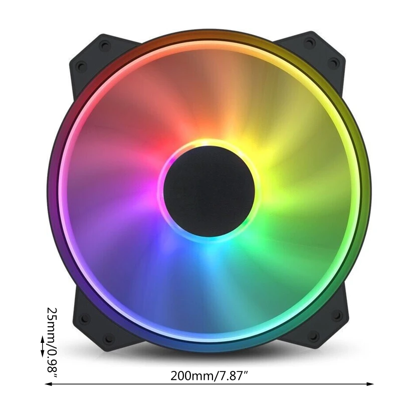

MF200R ARGB 5V 3PIN 20cm Symphony Computer Desktop Cooling Fan with RGB LED Light High Wind Volume Silent Chassis Fan