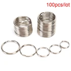 100 шт., полированные кольца для ключей, диаметр 12, 15, 16, 20 мм