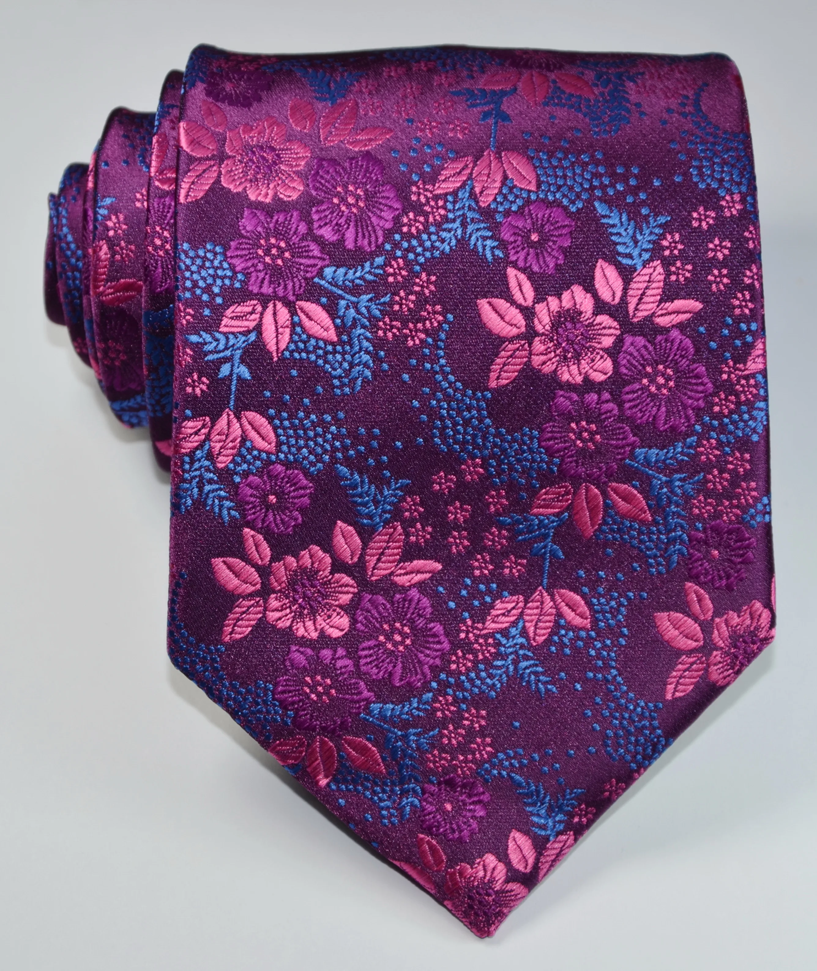 Галстуки для мужчин Шелковый Цветочный галстук фиолетовый розовый желтый