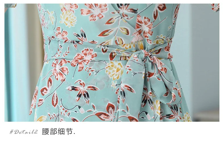 

Dress. floral dress female 2021 summer new fashion foreign style irregular temperament goddess Fan gentle wind skirt
