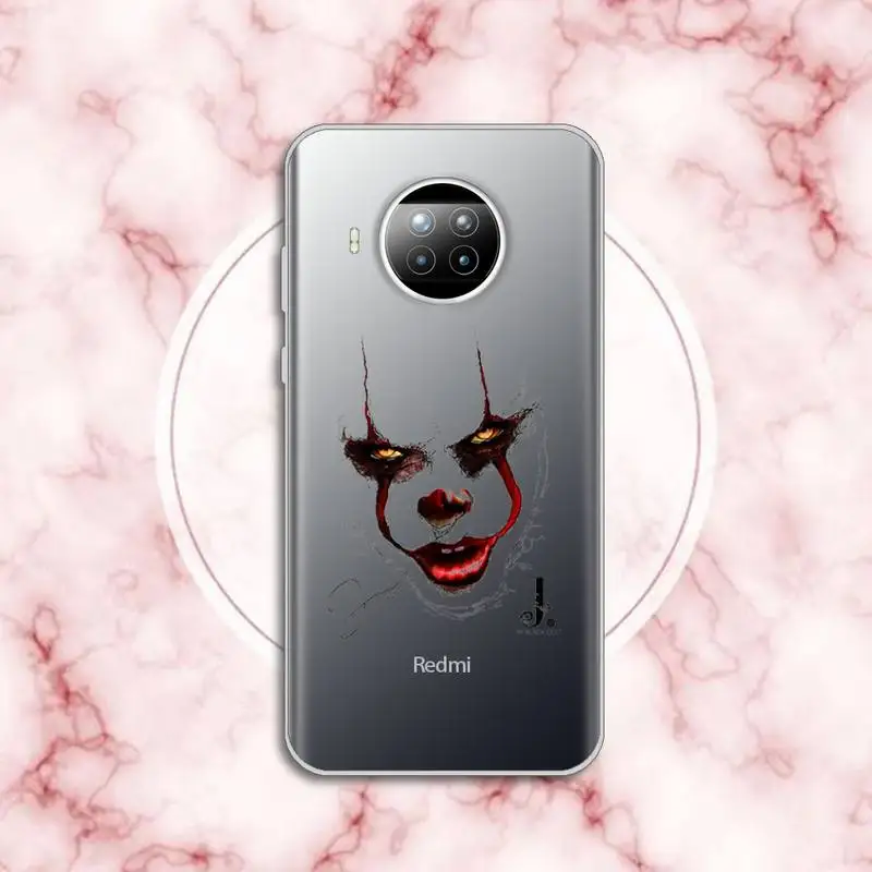 

Horror Character Pennywise Phone Case Transparent for xiaomi redmi note 8 9 9s 11 10t lite pro