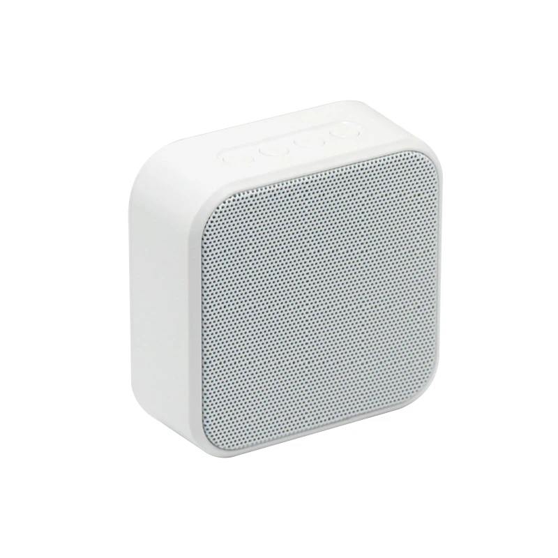 Portable Bluetooth speakers Wooden Subwoofer Speaker mini HD HiFi Sound Music Speaker for Home Palm bsize Support TF loudspeaker - Цвет: White
