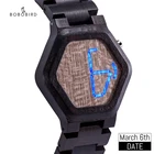 Мужские наручные часы BOBO BIRD, мужские часы, светодиодный, деревянный, уникальные цифровые часы, мужские, с ночным видением, кварцевые наручные часы erkek kol saati