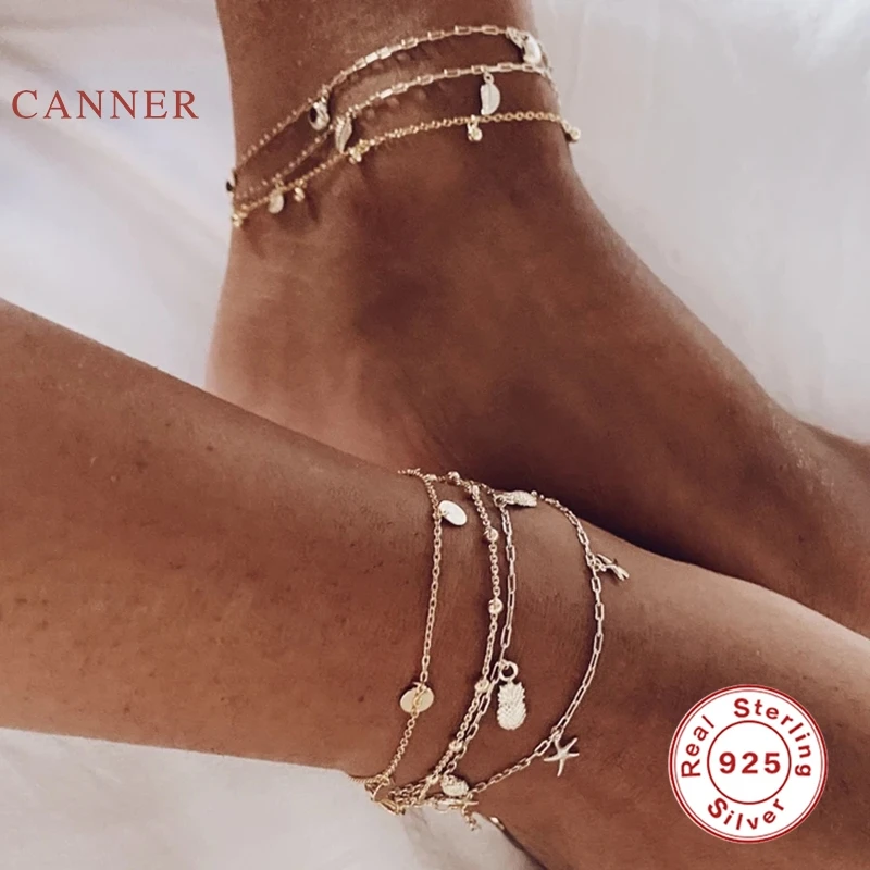 Женский ножной браслет CANNER Little Starfish из стерлингового серебра 925 пробы оптовая