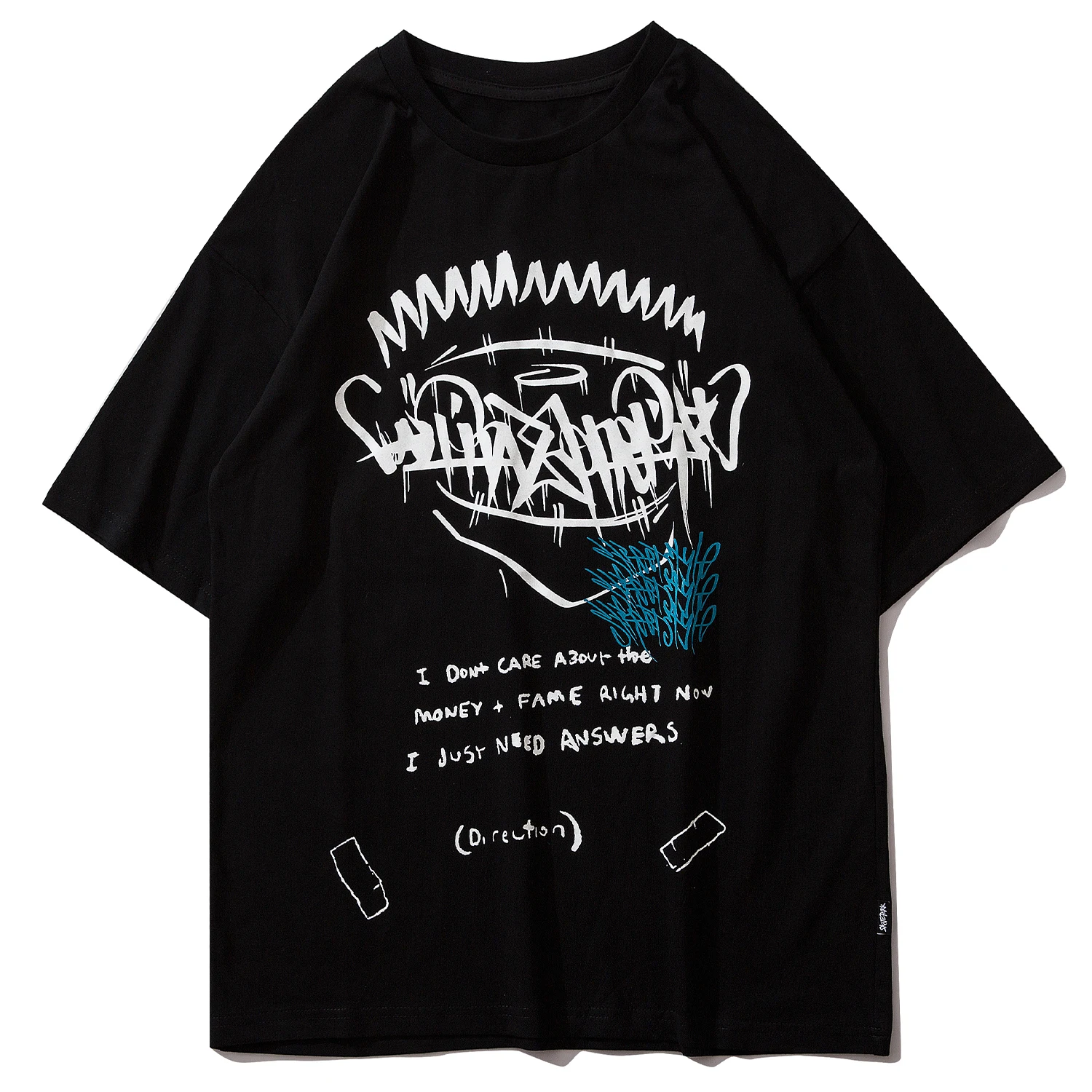 Мужская футболка с коротким рукавом и принтом граффити в стиле Харадзюку | одежда