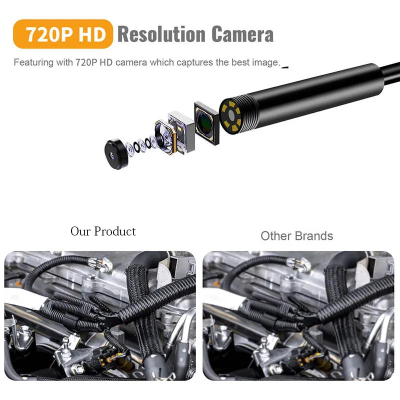 Новейшая модель 5 2 мм цифровой промышленный эндоскоп с 4 3 &quotЖК-дисплей 2X зум IP67