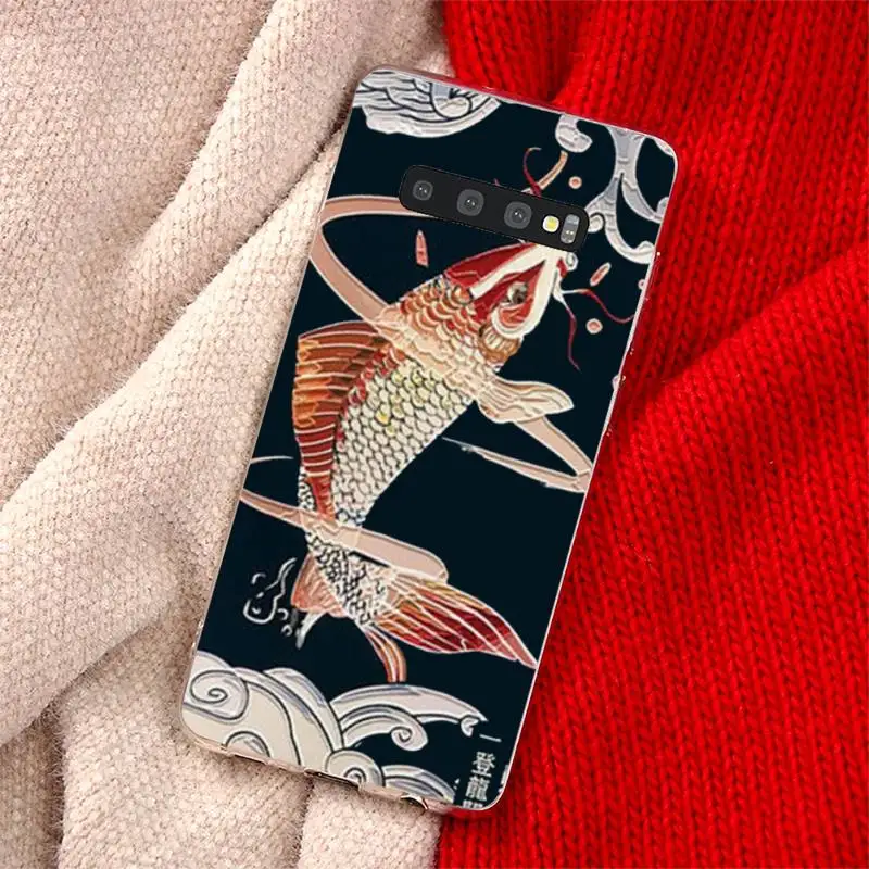 

Japanese style anime Fox dragon pattern Phone Case For Samsung Galaxy S5 S7 S8 S9 S10 S10e S20 edge plus lite