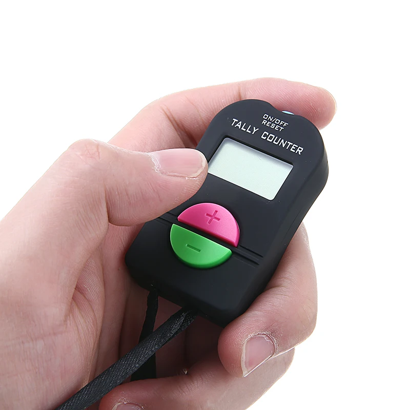 Цифровой счетчик Черный ABS ЖК дисплей Электронная цифра ручной кликер спортивный