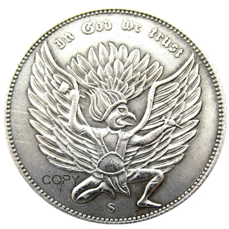 

HB(153)US Hobo Morgan Dollar Skull Zombie Skeleton Silver Plated Copy Coins