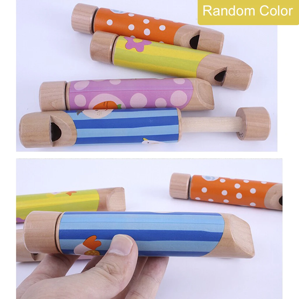 

1 шт. Деревянные маленькие свистки маленького раздвижного маленького Детского Музыкального Инструмента