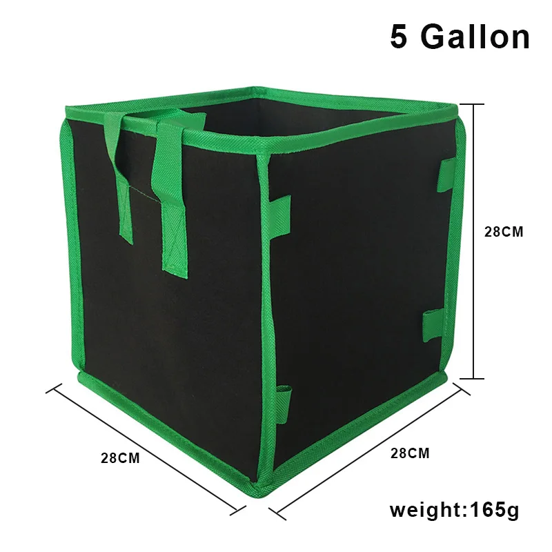 Квадратный растущий мешок из нетканого материала на толстой подошве с ручками