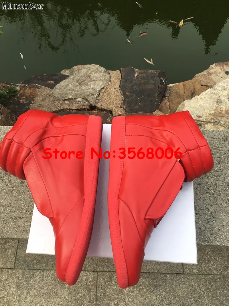 Кроссовки мужские высокие натуральная кожа пэчворк Повседневная Брендовая