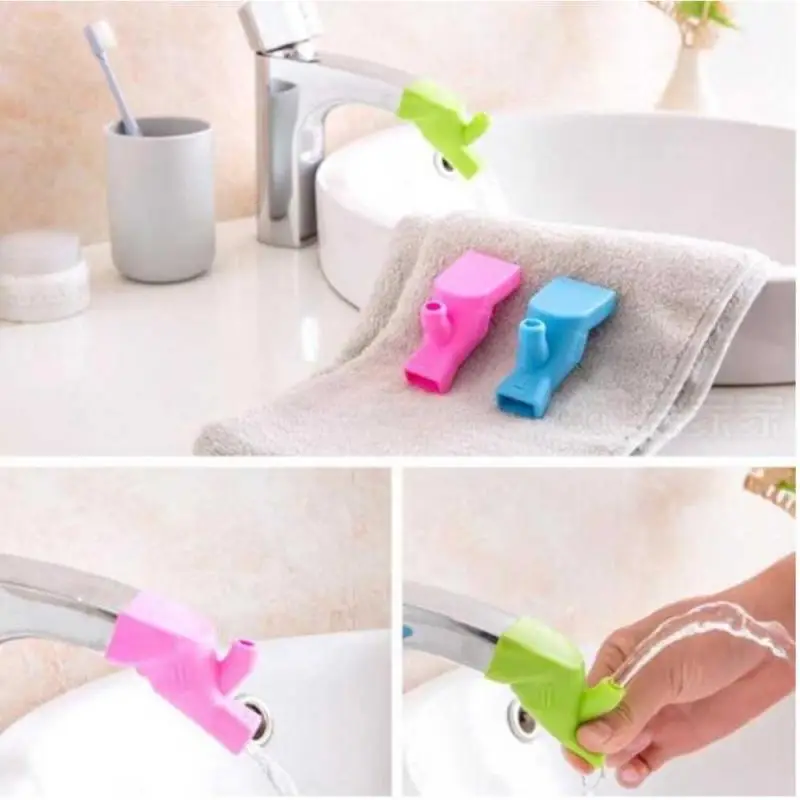 

High Elastic Silicone Water Tap Extension Sink Children Washing Device Bathroom Kitchen Sink Faucet Guide Faucet Extenders