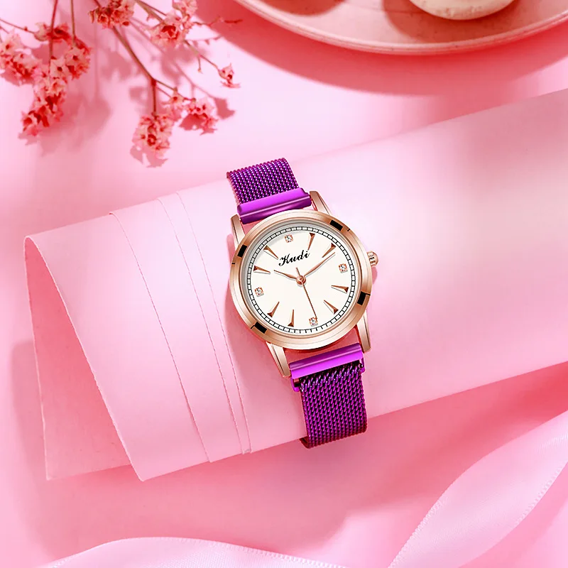 

YUNAO Waterproof Ladies Watch Explosive Diamond-magnetite Mesh Quartz Watch with Scale Dial 2021 New Ladies Watch Promotion