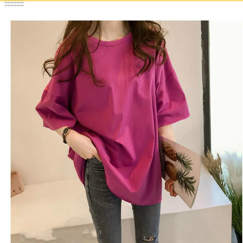 

Summer Women Casual Short Sleeve TShirts O-neck Tee Shirt For Women Cloth Shirts Femme Solid Streetwear Dropshipping TShirt 2019