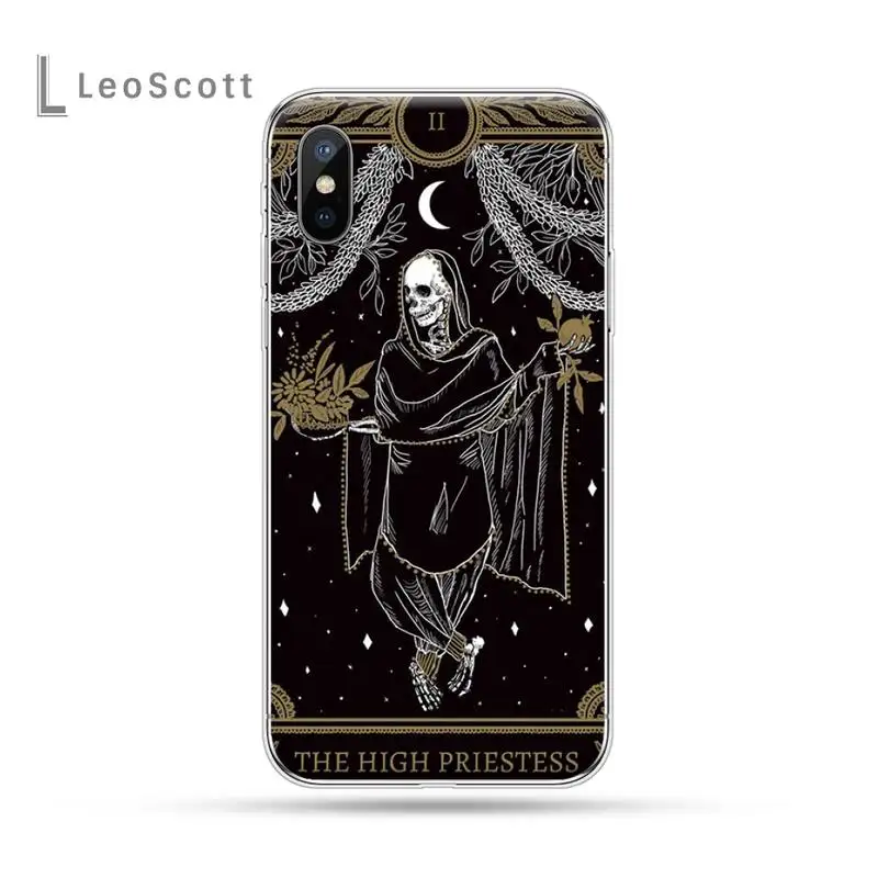 

Tarot Skull prophecy vintage mobile Phone Case for iPhone 11 12 pro XS MAX 8 7 6 6S Plus X 5S SE 2020 XR