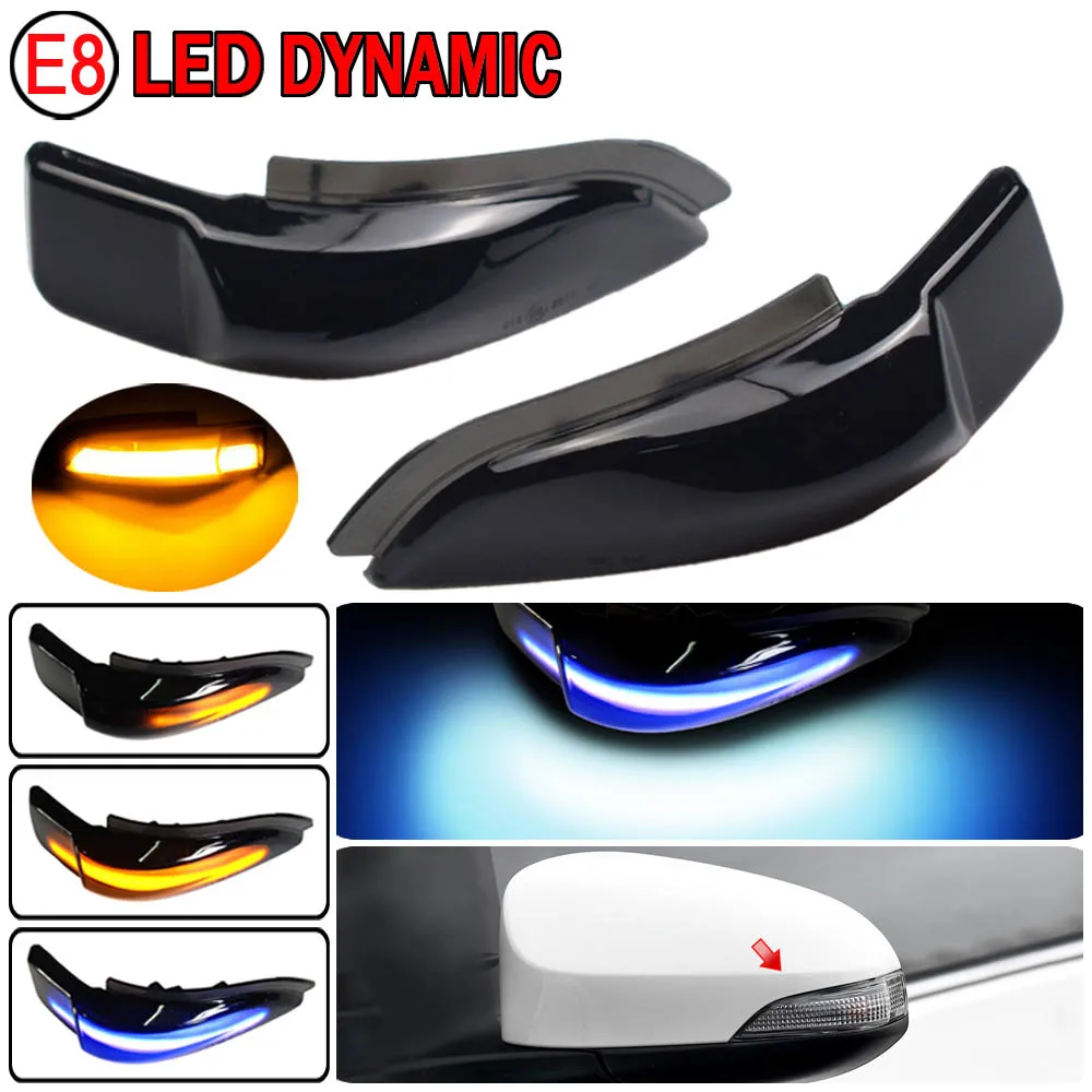 

Dynamic LED Turn Signal Light Side Wing Mirror Indicator 2pcs For Toyota CHR C-HR 2017 (The light as picture style only)
