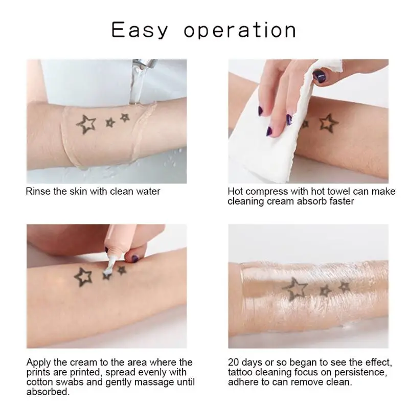 

2020 Hot Permanent Tattoo Removal Cream For Painless Removal Maximum Strength Pattern Tattoo Cleaning Cream Accesories Makeup