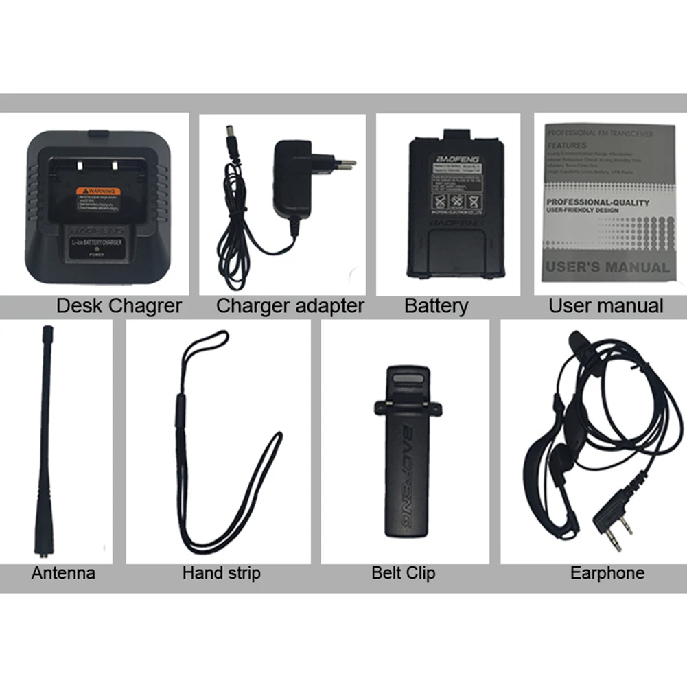 Рация Baofeng 8 Вт UV5RE VHF/UHF Двухдиапазонная портативная любительская радиостанция