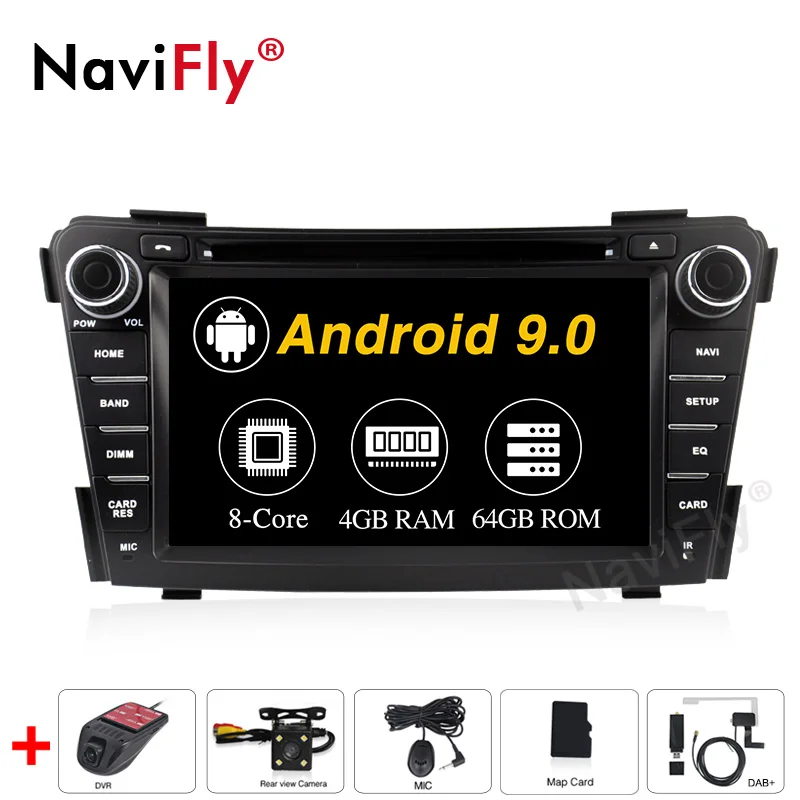 64G camera DVR DAB NaviFly Android 9,0 Восьмиядерный PX5 для автомобиля DVD радио плеер HYUNDAI I40 2012- Автомобильный gps навигация Мультимедиа Поддержка Wi-Fi - Цвет: 64G camera DVR DAB